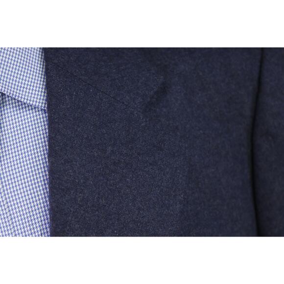 Johney Chang Custom Tailor Blazer Blue Fleece Wool 2-Btn Jacket Bespoke 46L - Picture 5 of 9